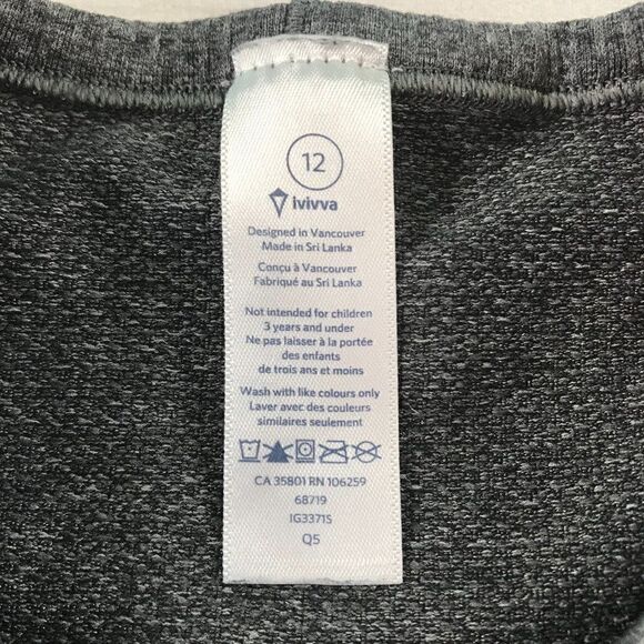 Ivivva Kids Girls Gray Active Shirt Short Sleeve Size 12 - Picture 3 of 6